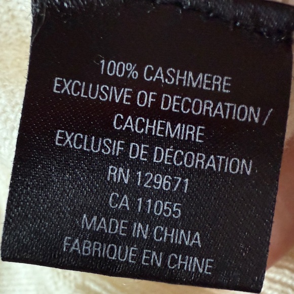 Skull Cashmere Alexa Embroidered Skull Sweater Cream Blue Size Large - Picture 11 of 11